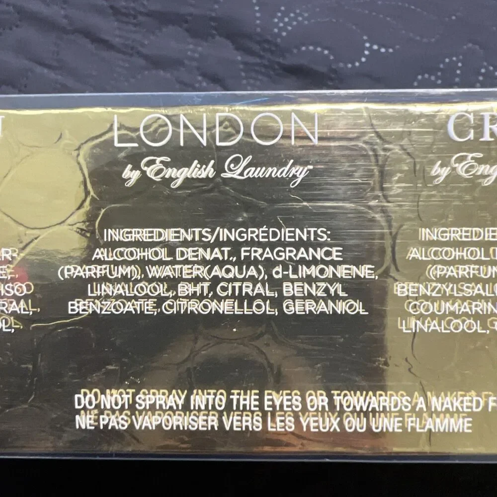 English Laundry Cologne Gift Set EDP Spray 4x20ml Oxford Crown London Cambridge